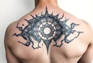 Beautiful yet mysterios cosmos that are 3d and appear to be what is beneth the skin. tattoo idea