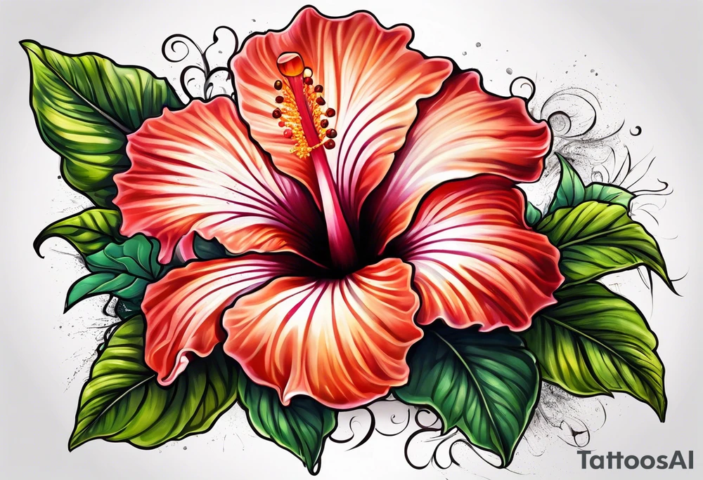 Hibiscus tattoo idea