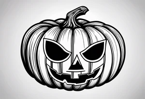 Halloween pumpkin tattoo idea
