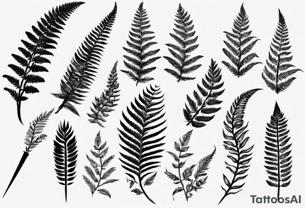 Sword fern tattoo idea