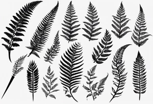 Sword fern tattoo idea