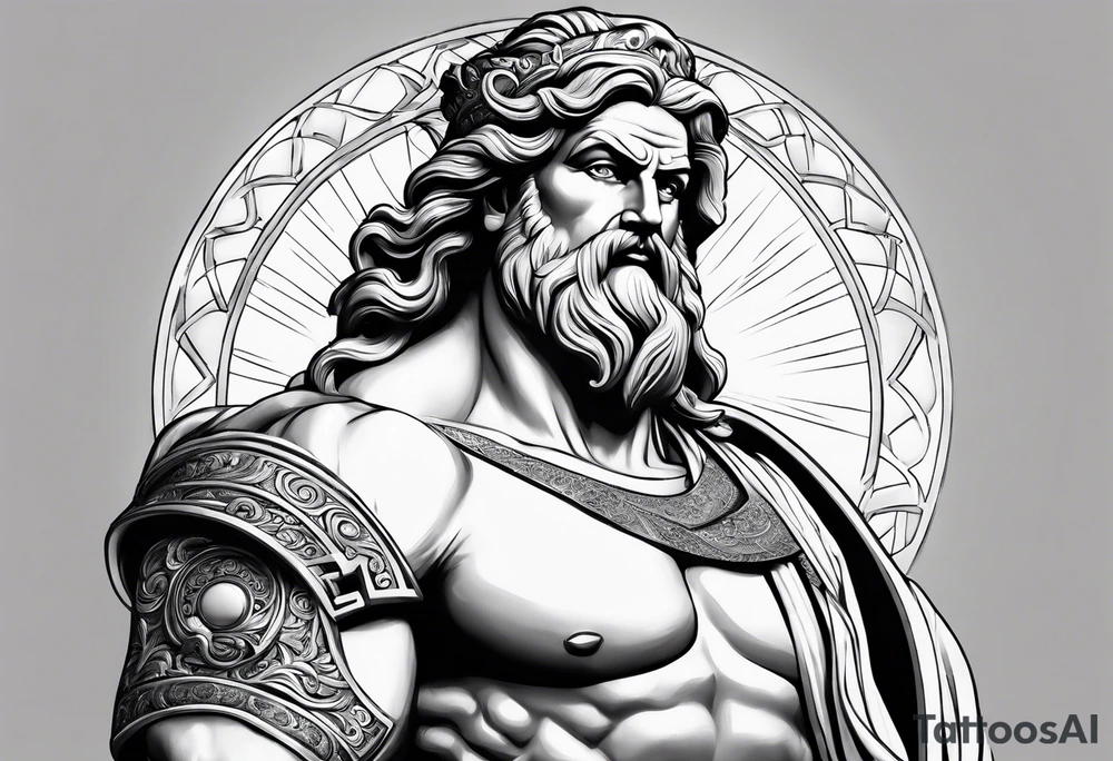 Zeus with background make it nice tattoo idea Zeus with background make it nice tattoo idea
