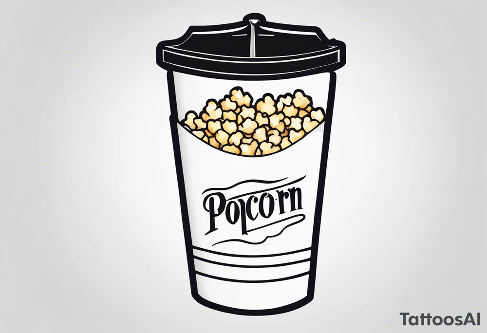 popcorn box tattoo idea
