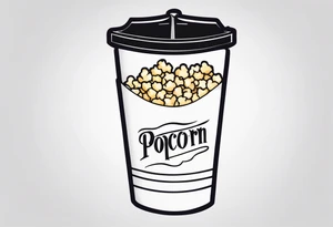 popcorn box tattoo idea