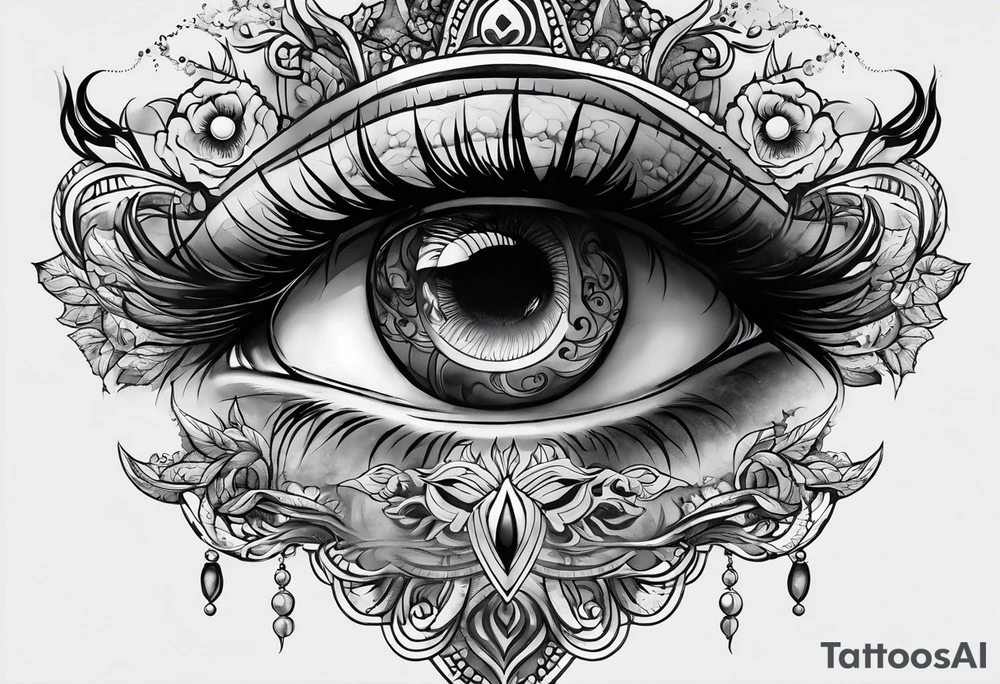Third eye, smoke tattoo idea