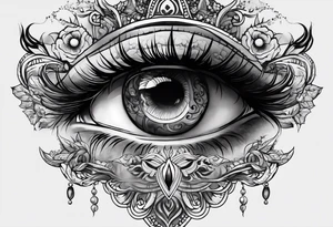 Third eye, smoke tattoo idea