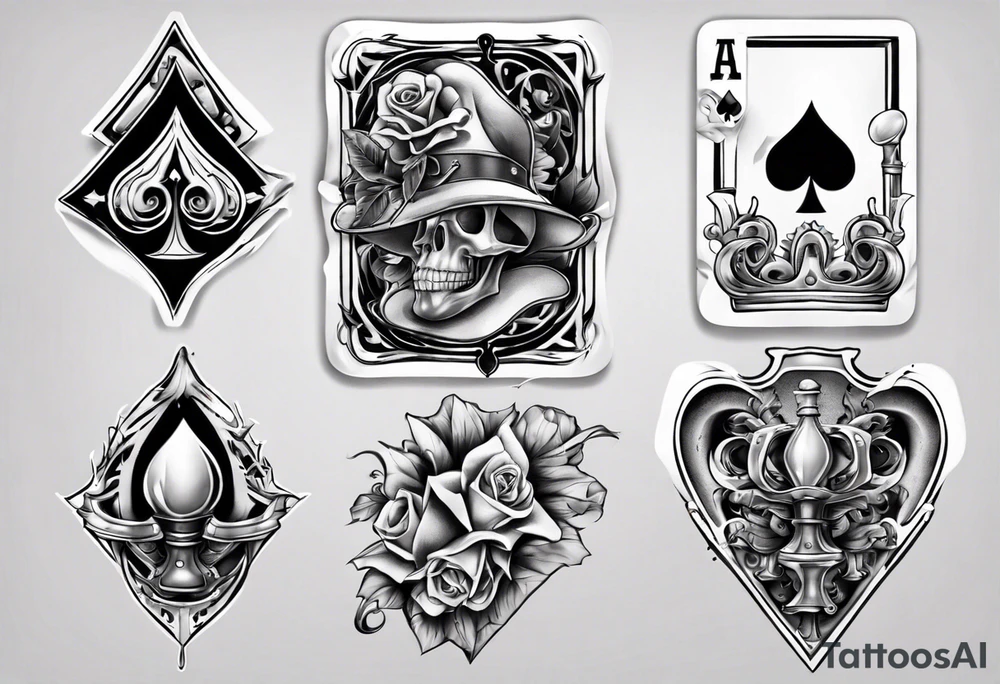 royal flush tattoo idea