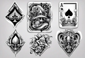 royal flush tattoo idea