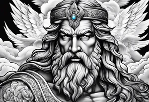 Zeus in the clouds tattoo idea
