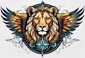 Lioness with wings compass
Cub tattoo idea