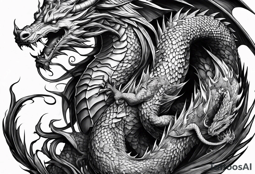 Jesus fighting a dragon tattoo idea