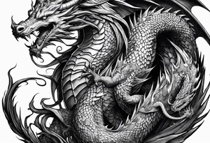 Jesus fighting a dragon tattoo idea