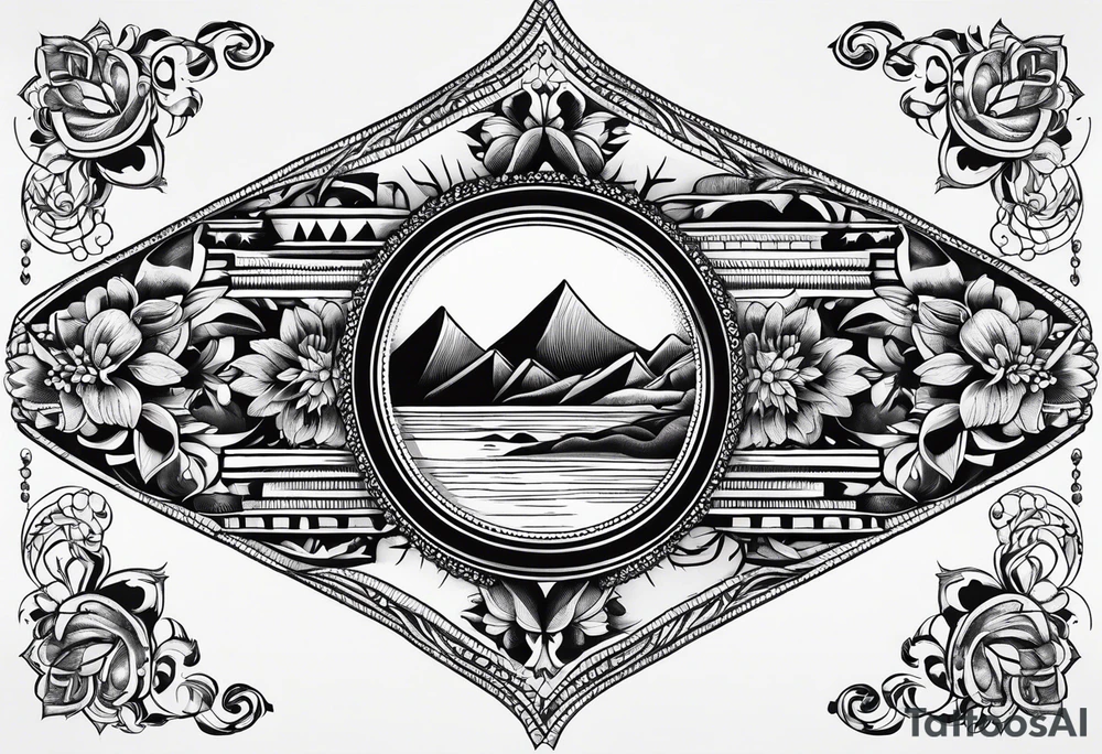 Ornementale minimaliste tattoo idea