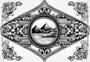 Ornementale minimaliste tattoo idea