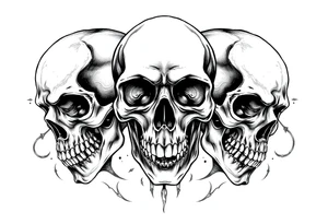 Skulls tattoo idea