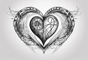 A heart with a CTG line. tattoo idea
