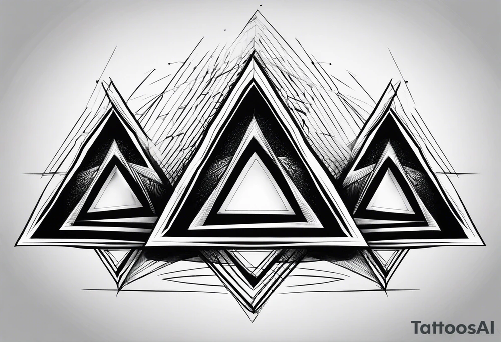 3 overlapping triangles tattoo idea