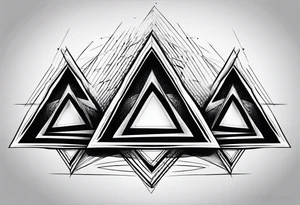 3 overlapping triangles tattoo idea