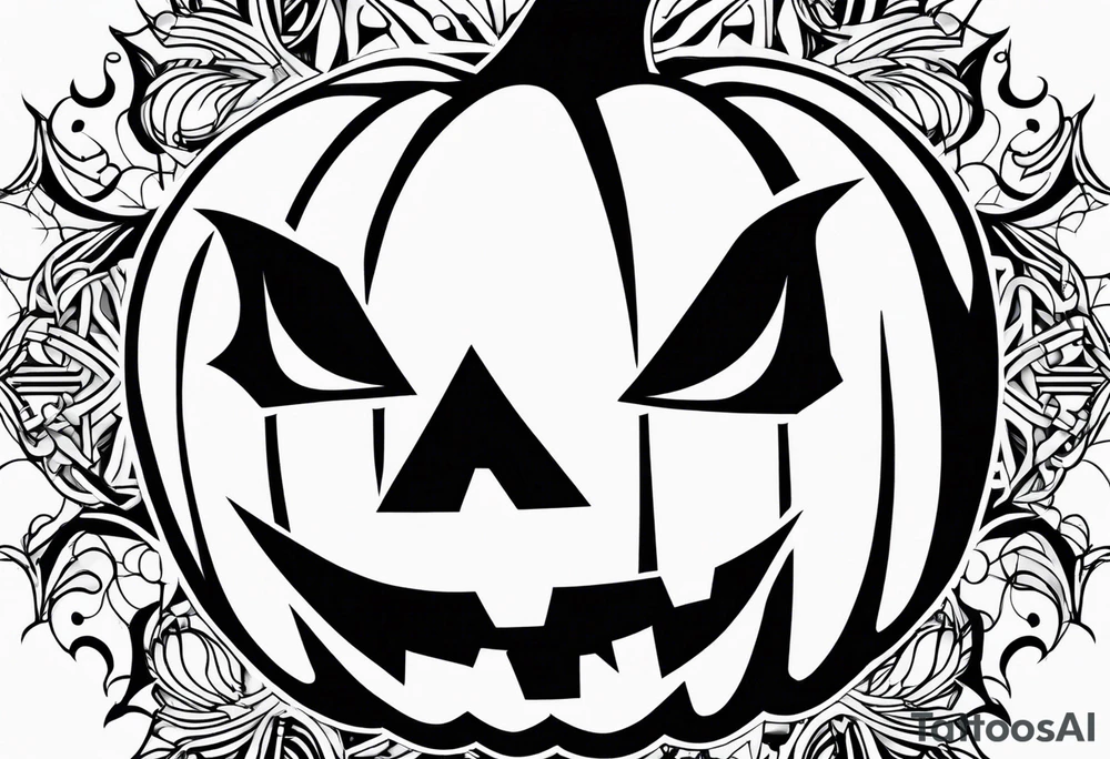 scary pumpkins tattoo idea