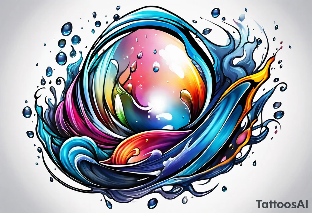 Water drops tattoo idea