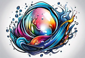 Water drops tattoo idea