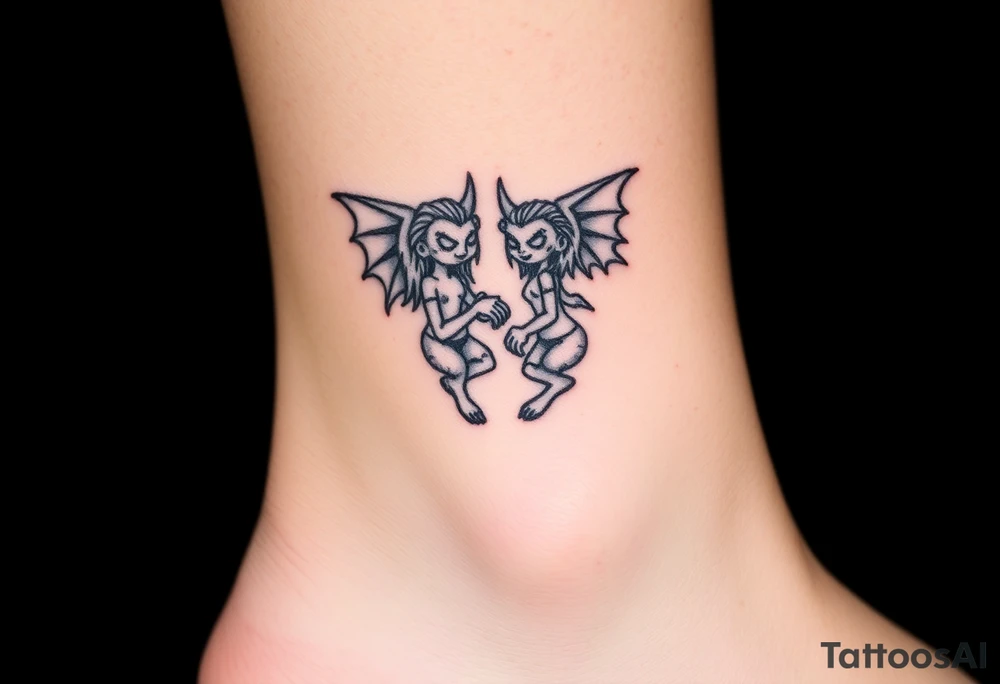 Evil gemini zodiac tattoo idea