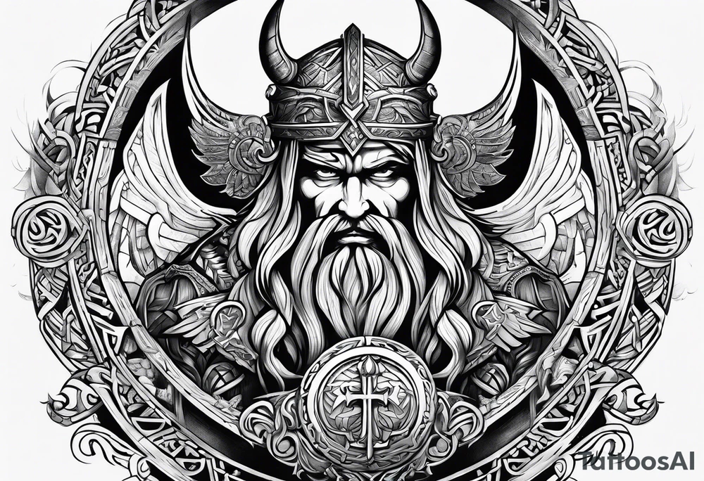 Valhalla norse heritage tattoo idea
