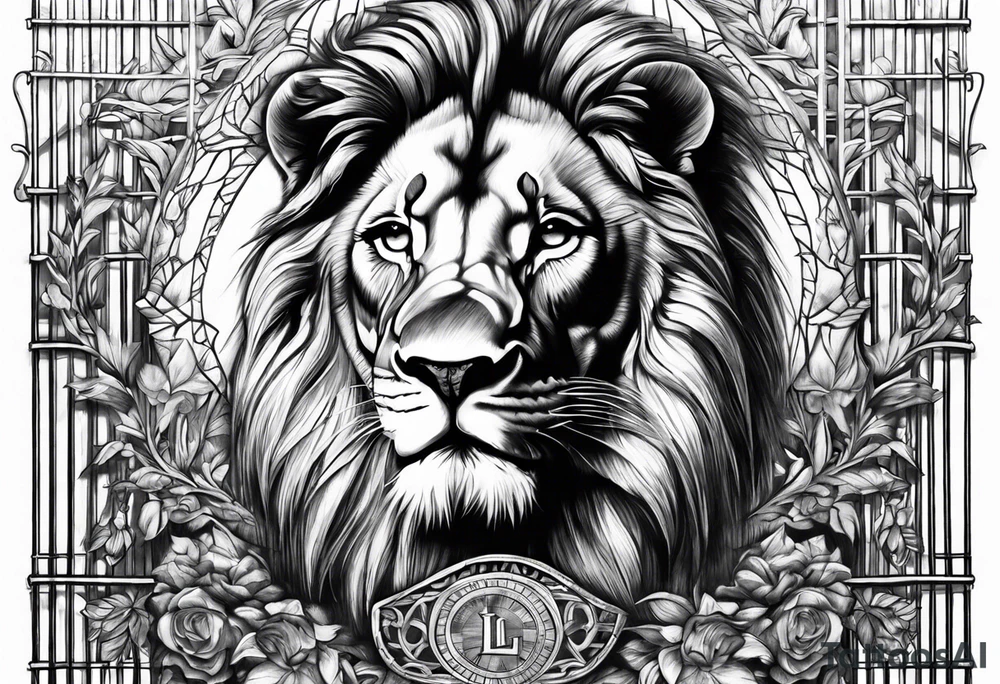 lion through the prison tattoo idea
