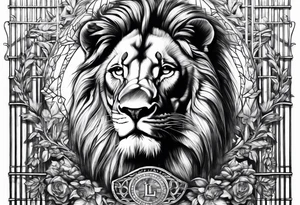 lion through the prison tattoo idea