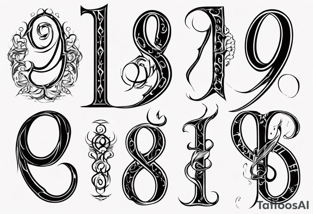 number 9. ambigram

Tall and thin tattoo idea