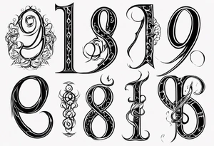 number 9. ambigram

Tall and thin tattoo idea
