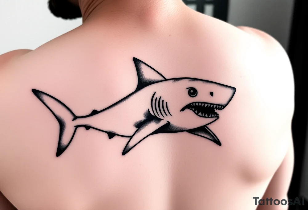 powerful  small shark moving forward tattoo tattoo idea