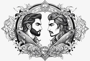 masculine pisces friendship tattoo idea tattoo idea