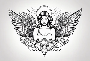 444 with an angel tattoo idea