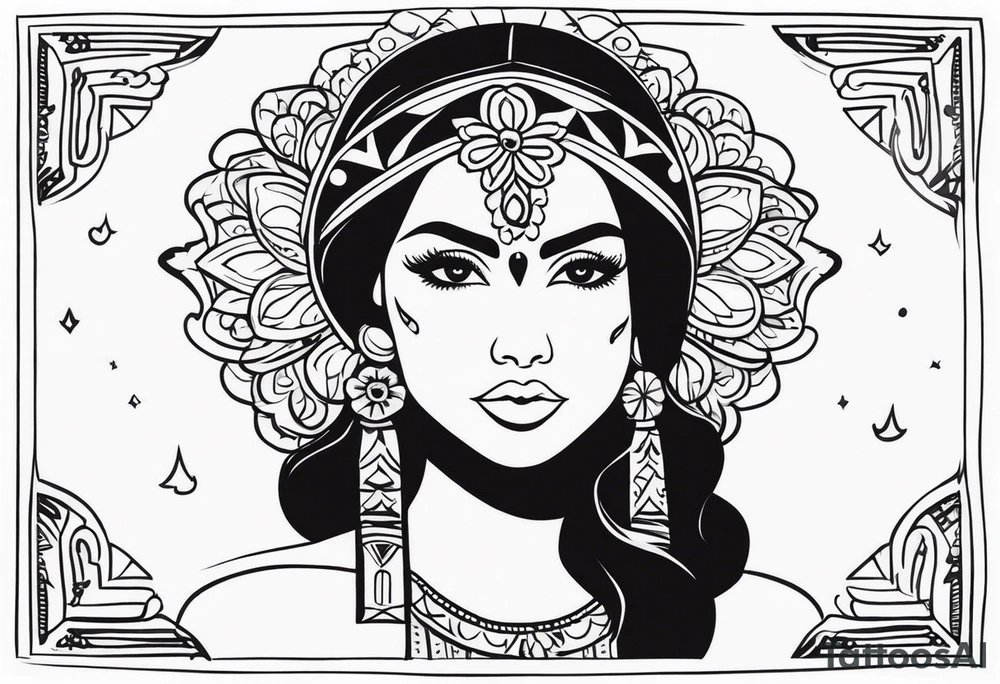 Girl in mexican style, its for my mother tattoo idea