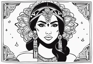 Girl in mexican style, its for my mother tattoo idea