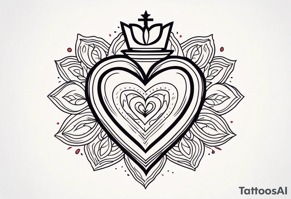 sacred heart vintage traditional tattoo tattoo idea