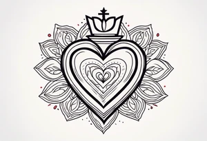 sacred heart vintage traditional tattoo tattoo idea