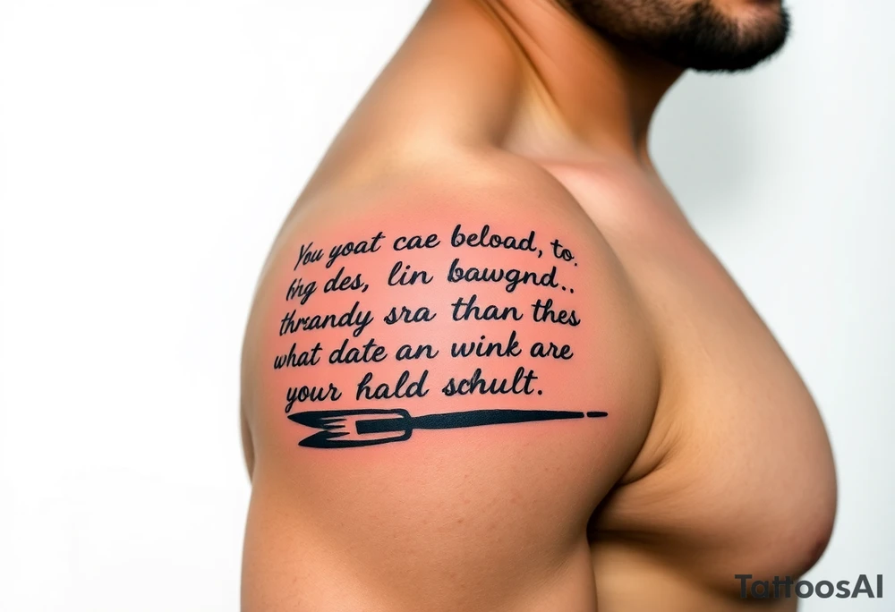 Quotes , paintbrush tattoo idea