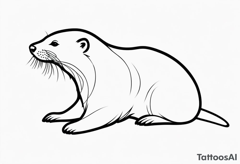 Playful Otter tattoo idea