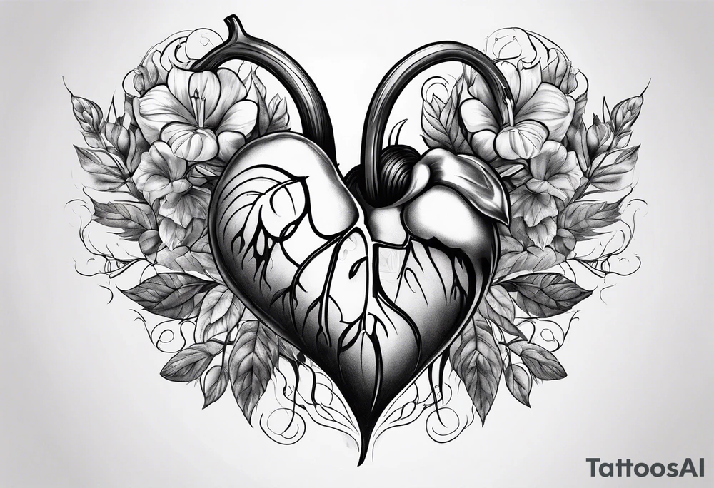 Bleeding heart tattoo idea