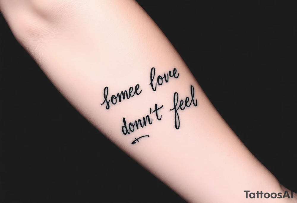 some about how love doesn’t feel real tattoo idea