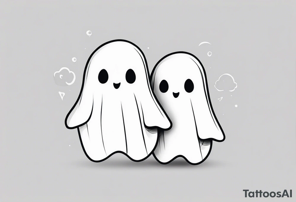 Cute Ghosts tattoo idea