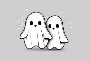 Cute Ghosts tattoo idea