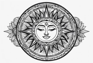 very very basic sun tattoo idea