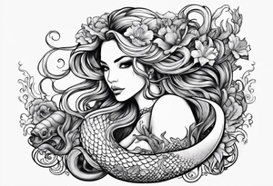 Mermaid with octopus tattoo idea