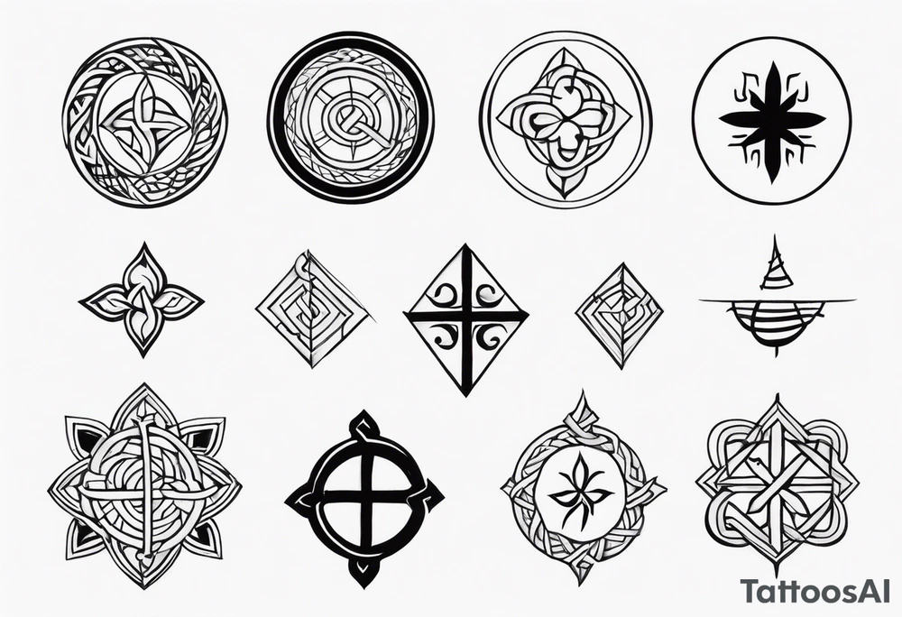 Nordic, viking small and dainty symbol tattoo idea