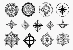 Nordic, viking small and dainty symbol tattoo idea