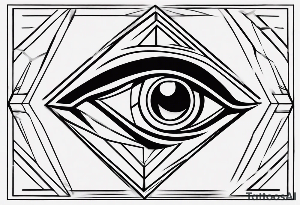 Abstract eye of horus in a diamond. tattoo idea