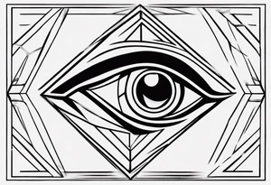 Abstract eye of horus in a diamond. tattoo idea